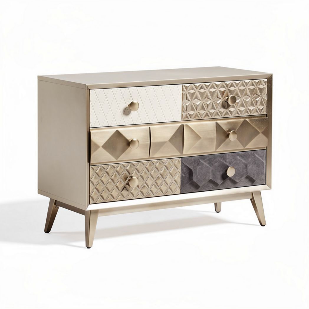 Wooden storage cabinet with six drawers in assorted colors 80 x 40 x 75cm